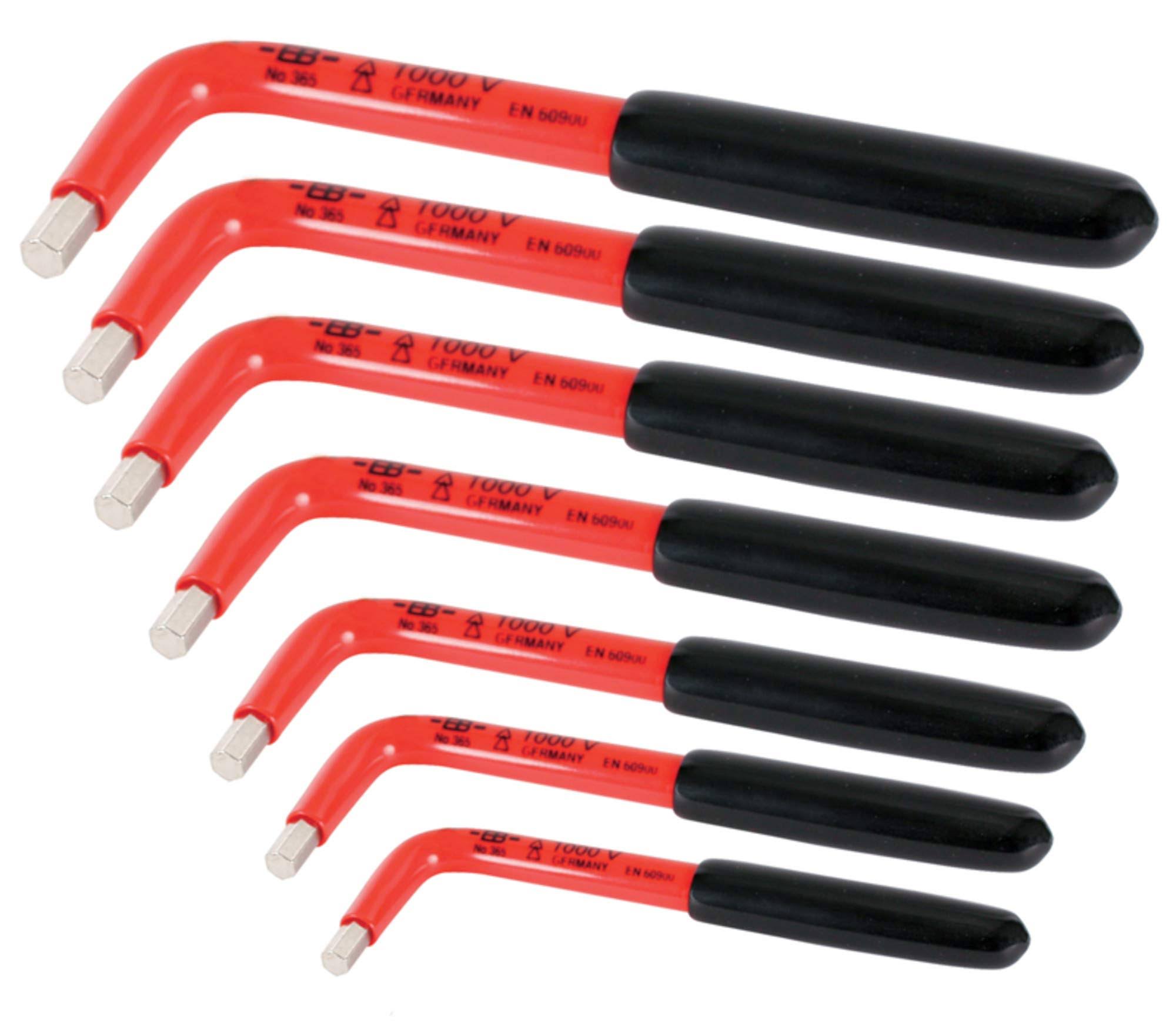 Wiha 13691 7 Piece Insulated Metric Hex L-Key Set