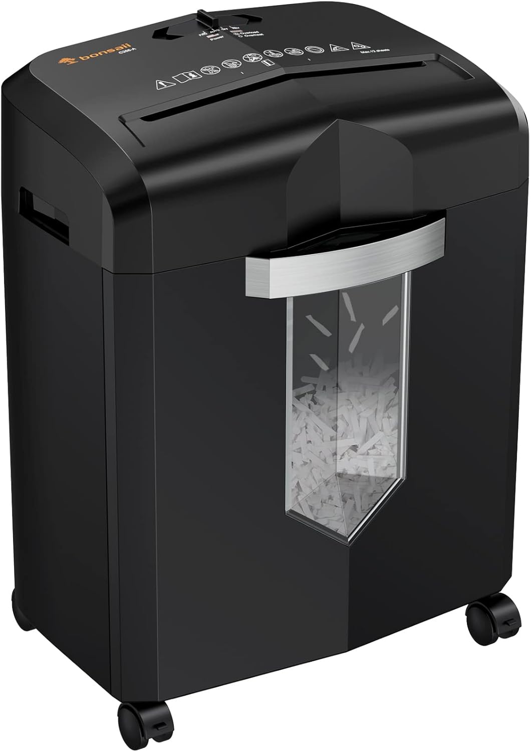 Bonsaii 14-Sheet Office Paper Shredder, 30-Minute Continuous Running Time, Credit Card/Staples Cross-Cut Shredders for Home Use Heavy Duty, Quiet Shredding Machine with Jam Proof System (C169-B)