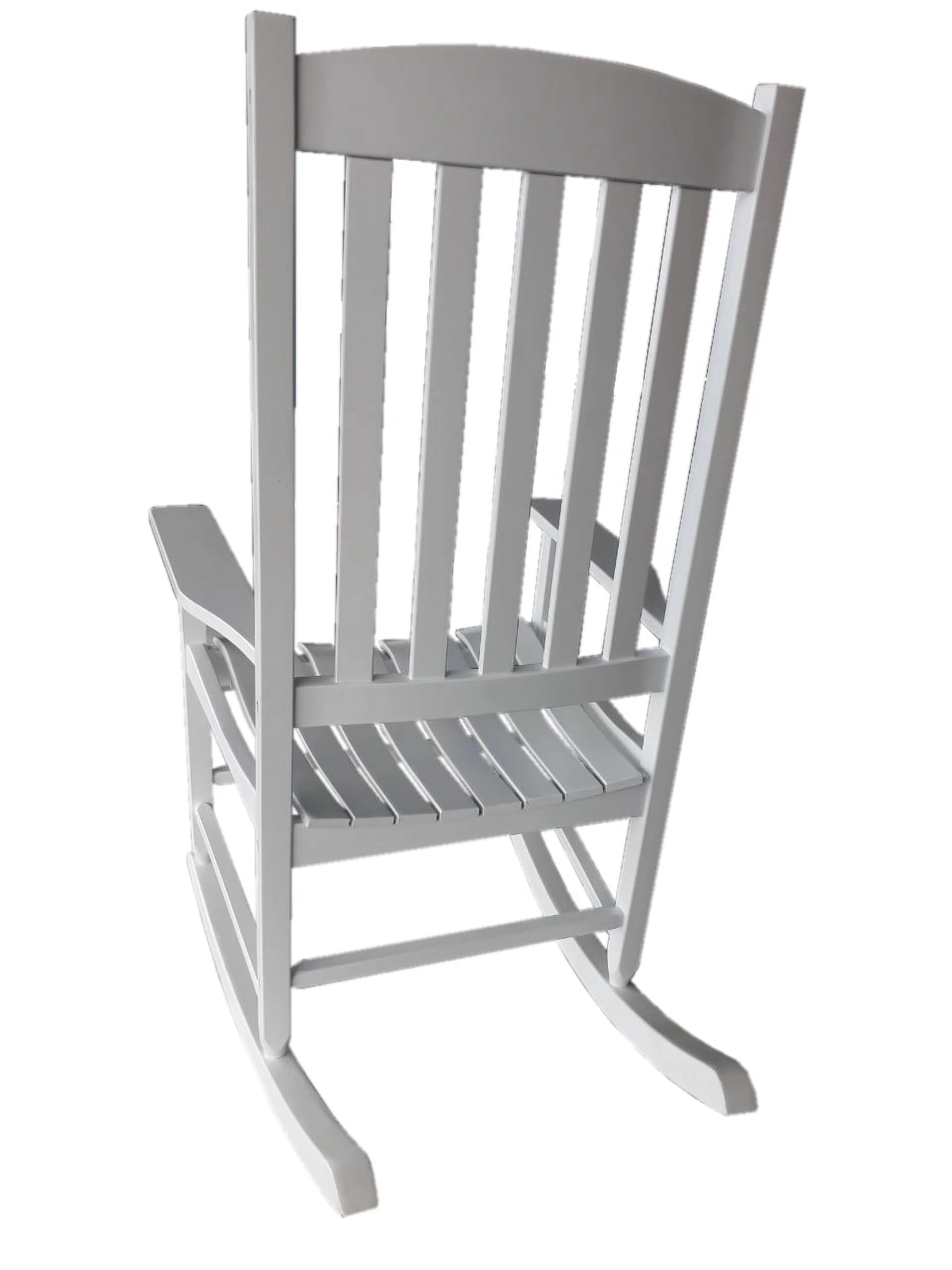 Mainstays Outdoor Wood Porch Rocking Chair, White Color, Weather Resistant Finish