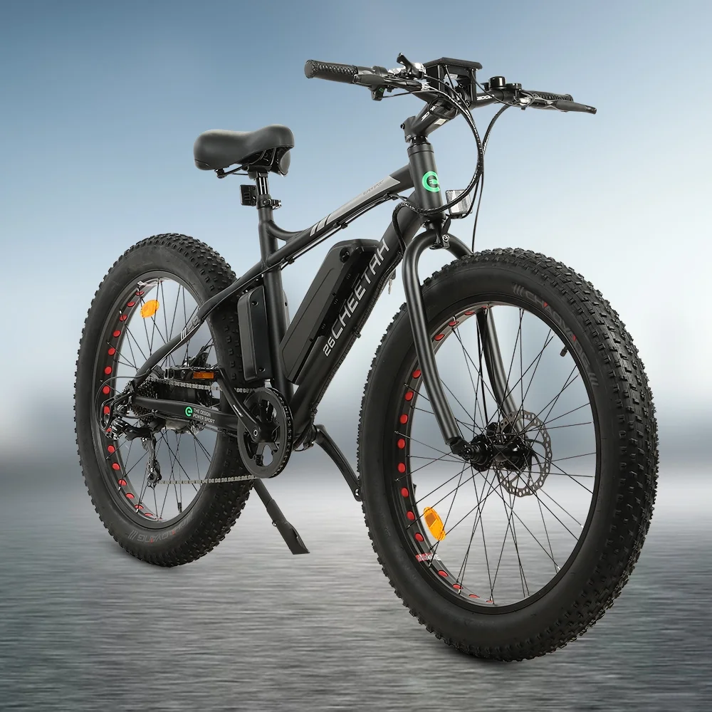 Ecotric 26 In. Electric Bicycle Fat Tire Wheel Snow Beach Mountain E-Riding Adult 36V 500 W Moped E bike A-E516646