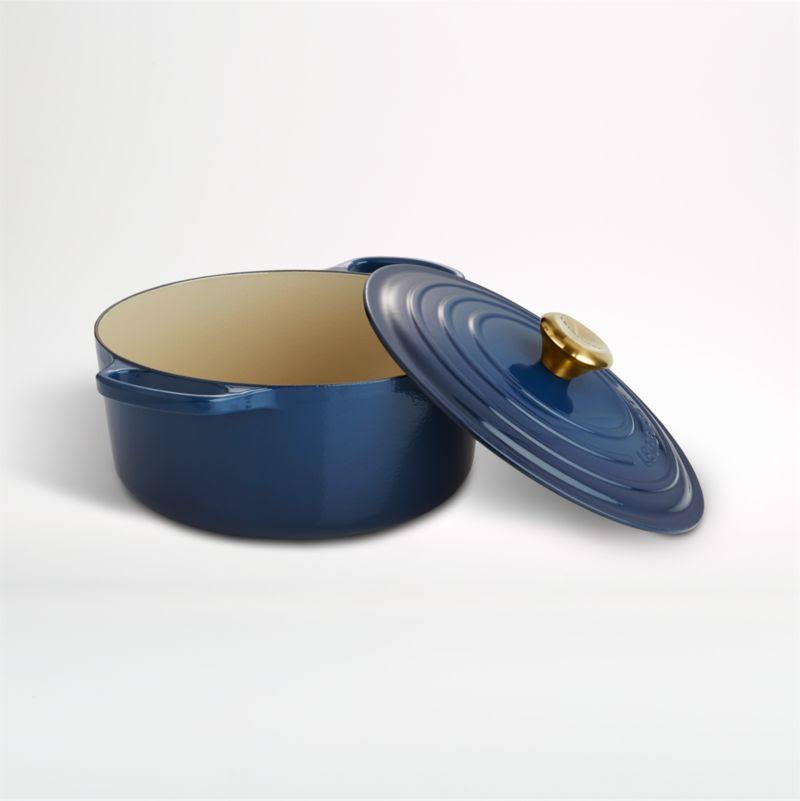 Le Creuset Signature 5.5 qt. Round Ink Dutch Oven with Lid