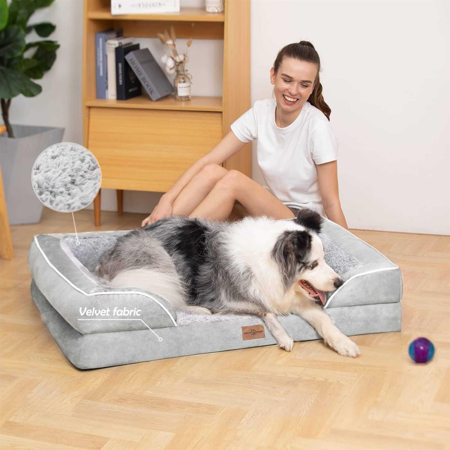 Comfort Expression Jumbo Dog Bed for Extra Large Dogs Waterproof Orthopedic Dog Bed - Pet Supplies online store