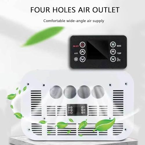 RV Rooftop Air Conditioner, 12V/24V Air Conditioning for Minivans, Camper Air Conditioner for RV Bus Truck Vehicle Camper
