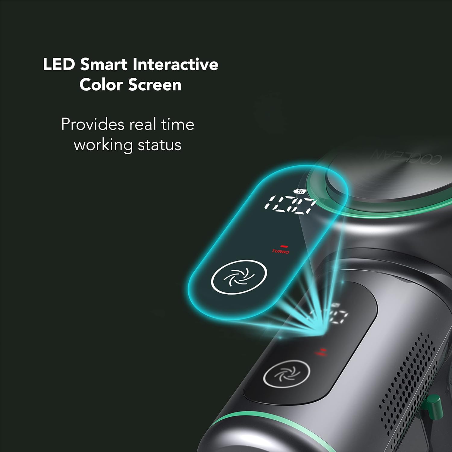 CoClean Cordless Vacuum Cleaner, Smart Stick Vacuum with 400W Brushless Motor, 25Kpa Powerful Suction Up to 60min Runtime, LED Display, Lightweight Cordless Vacuum for Carpet, Hardwood Floor, Pet Hair