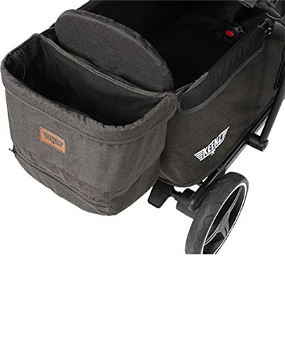 Keenz Class Stroller Wagon with Ergonomic Seats and 5-Point Safety Harnesses – Luxury Stroller Wagon for 2 – Lightweight Baby, Toddler & Big Kids Wagon with Removable Canopy & One Handed Folding