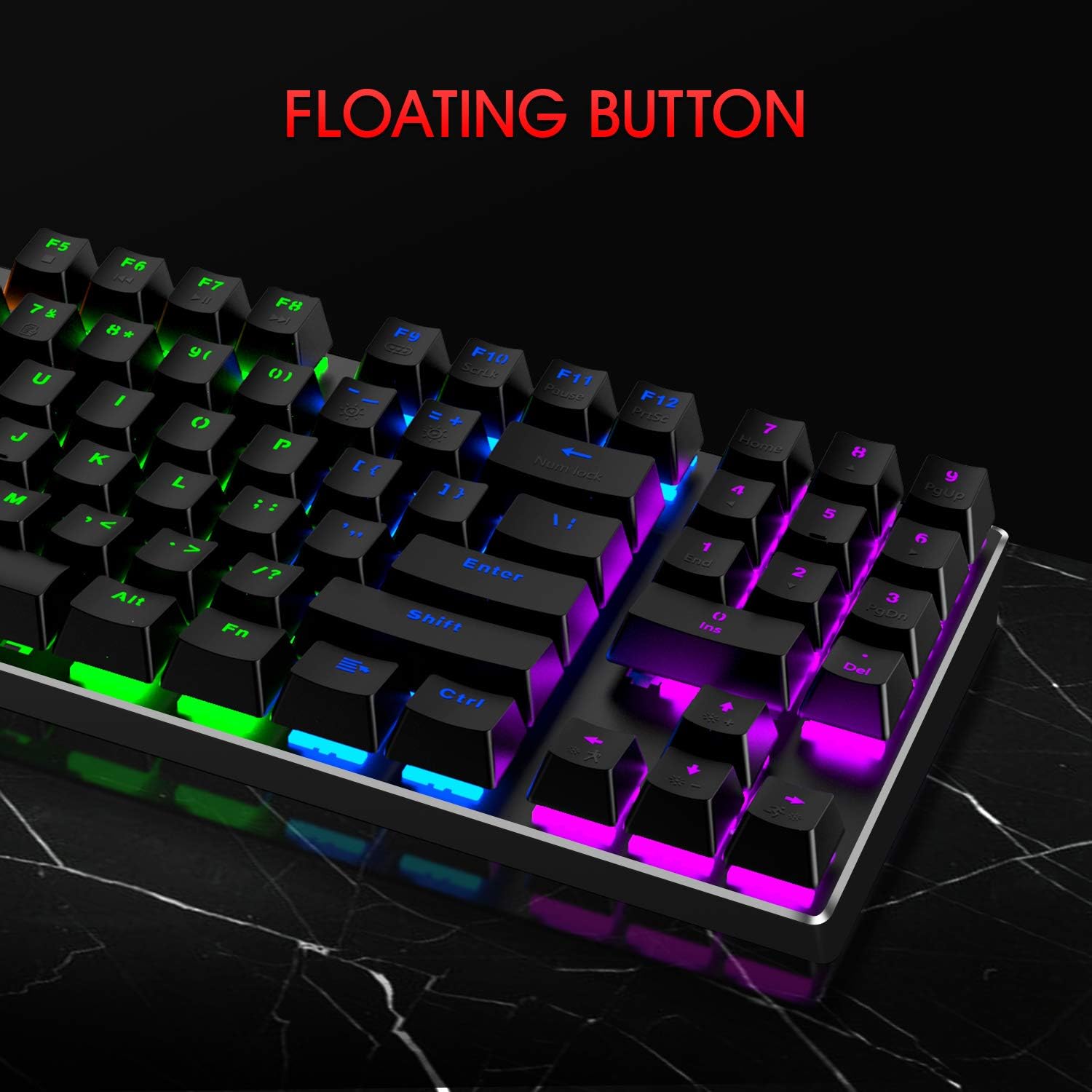 Havit Mechanical Keyboard and Mouse Combo Wired 89 Keys Backlit Gaming Keyboard Red Switch, 4800 D P I Mouse with 6 Button, Gaming Mouse Pad for PC Gamer Computer Laptop Pack of 2