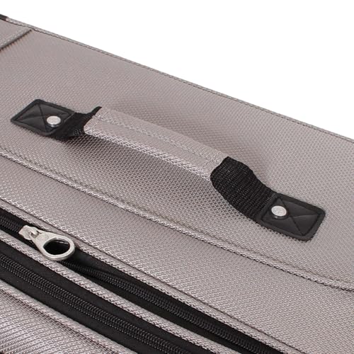 SwissGear Sion Softside Expandable Luggage, Black, Checked-Large 29-Inch