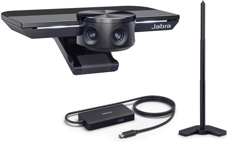 Jabra PanaCast (8100-119) with Jabra Speak 710 MS Wireless Bluetooth Speaker (7710-309) and Jabra PanaCast Table Stand (14207-56) Bundle