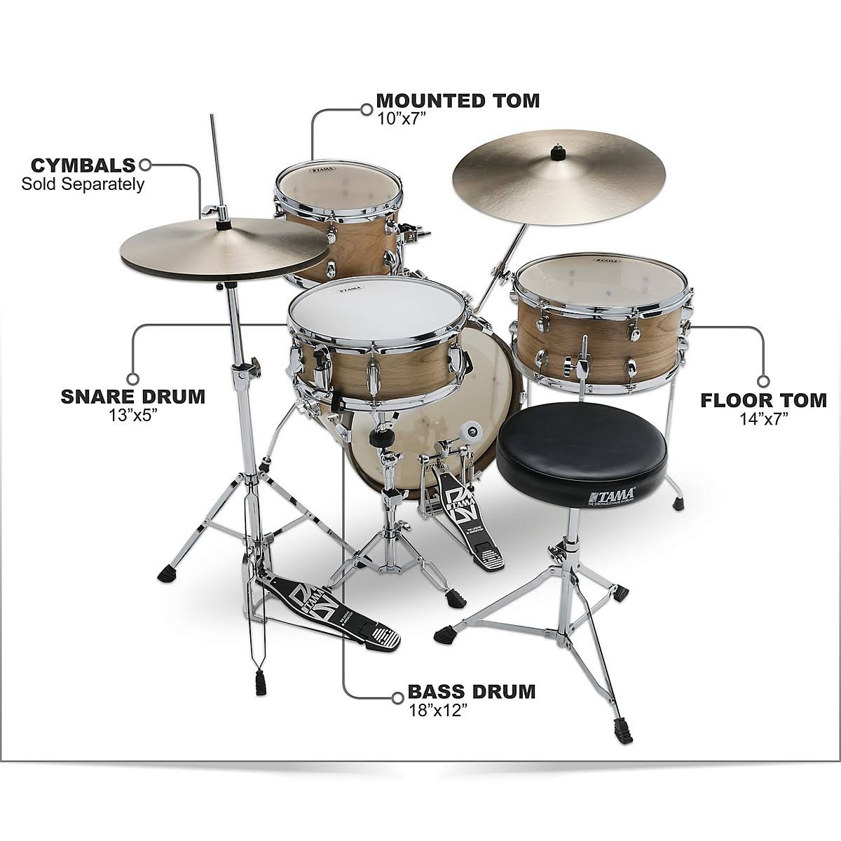 Tama Club-JAM 4-Piece Shell Pack (Satin Blonde)