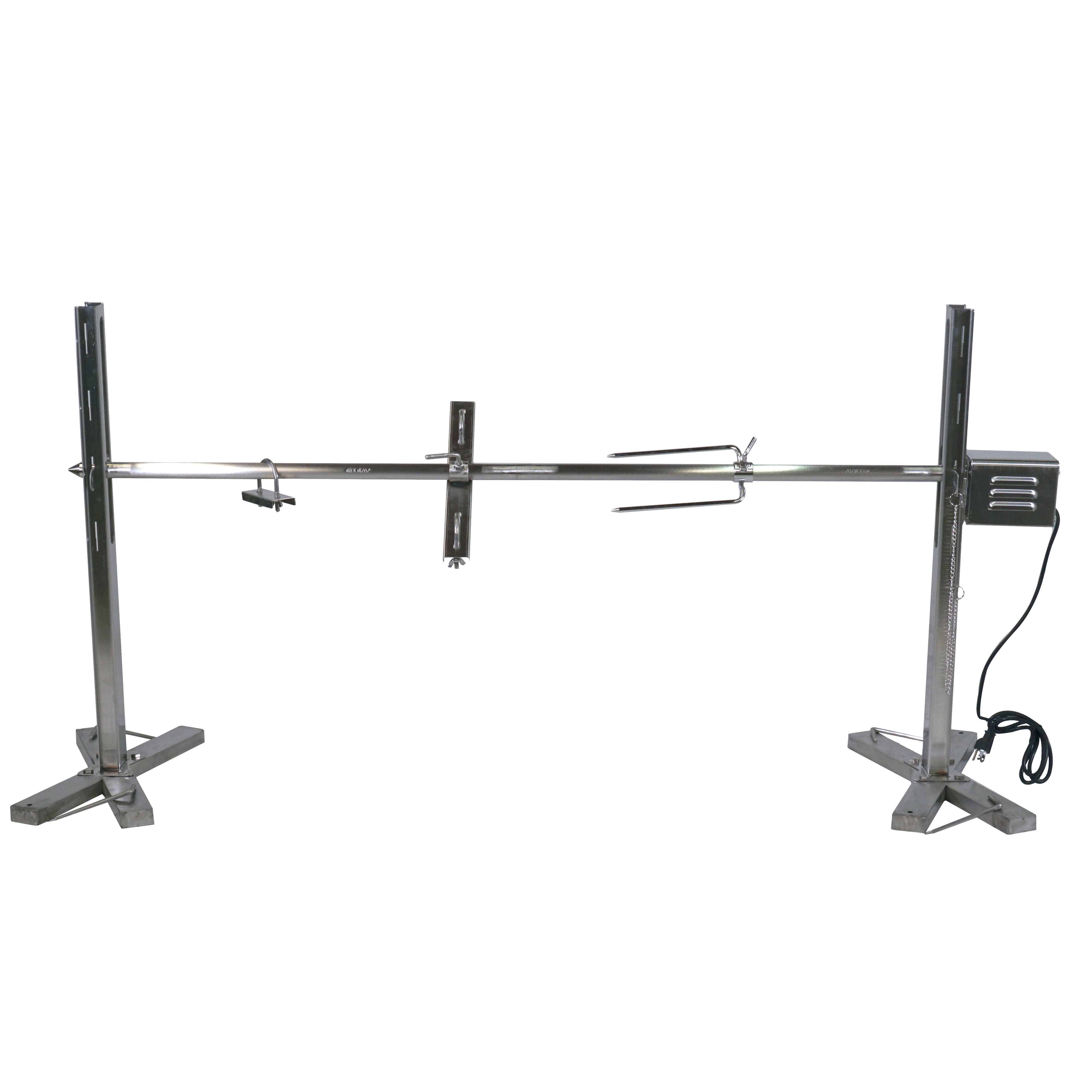 Stainless Steel 90 lb Capacity Open Fire Rotisserie System Tripod