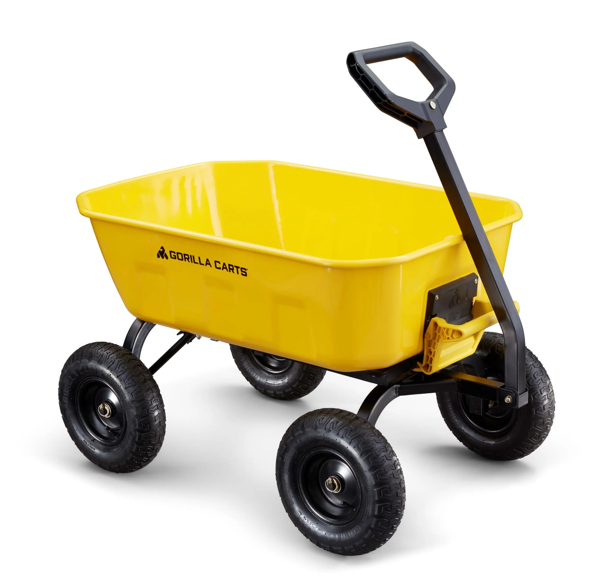 Gorilla Carts 8 Cu. Ft. Steel Dump Cart (Model #Gcsd-8), 39-inch x 28-inch Steel Bed, 1200 lbs. Capacity, 13-inch Pneumatic Tires