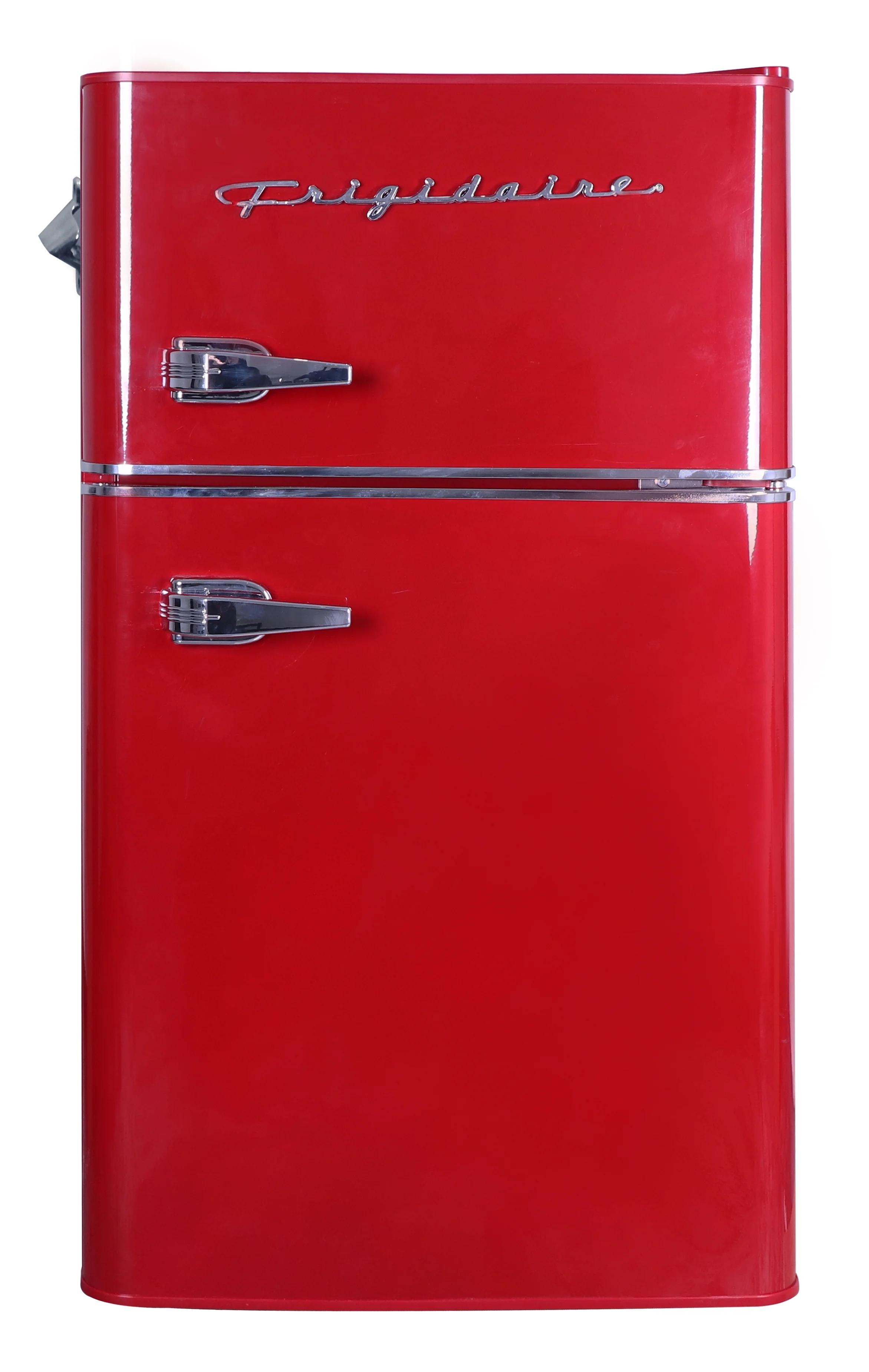 Frigidaire Retro 3.1 Cu ft Two Door Compact Refrigerator with Freezer, Red