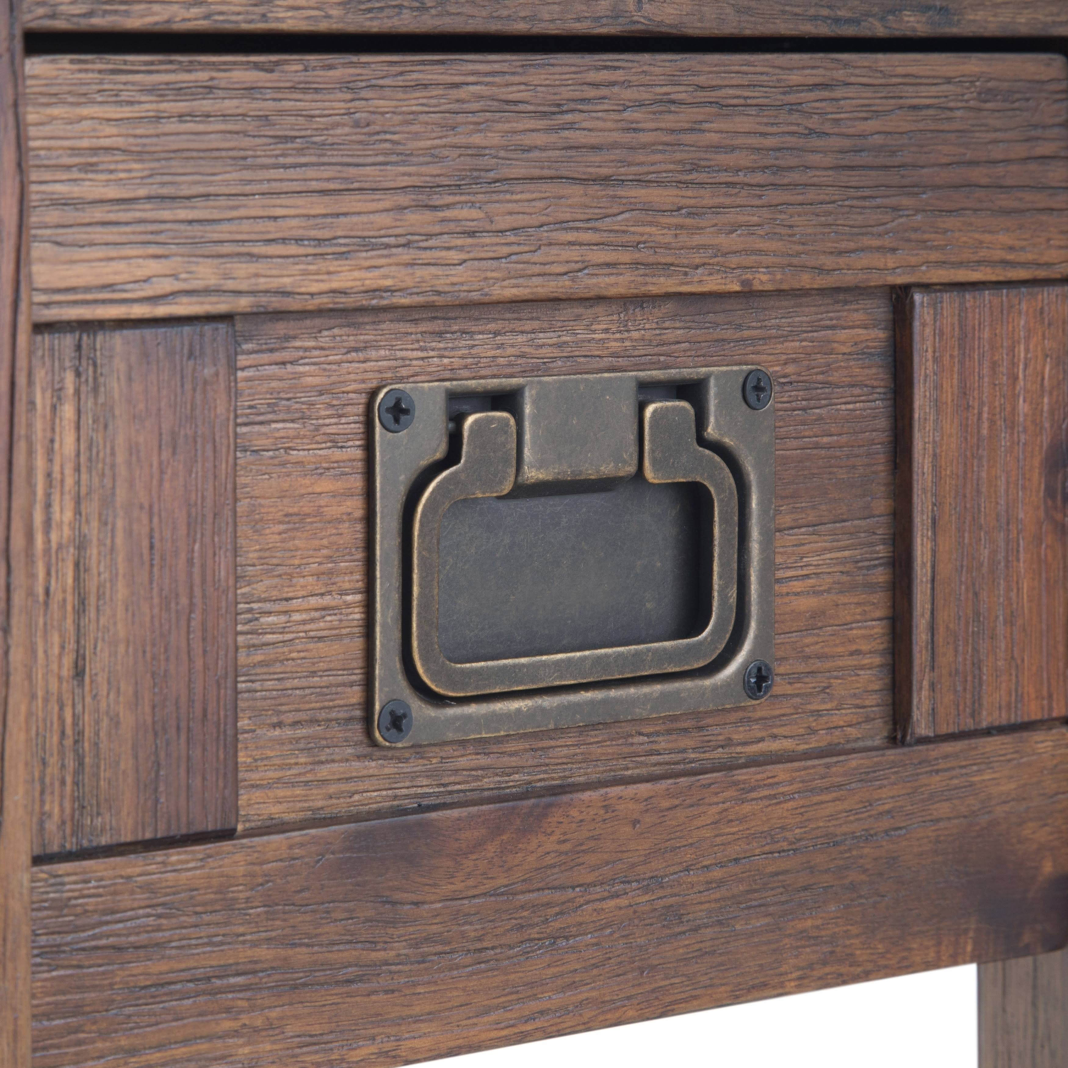 Wyndenhall Garret Solid Acacia Wood 14 inch Wide Rectangle Rustic Contemporary Narrow Side Table - 14x22 W x 24x22 D x 20x22 H
