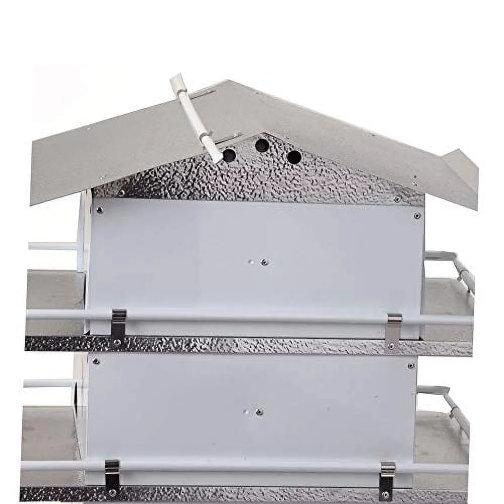 Birds Choice PMC8 Coates Original Purple Martin Bird House 2 Floor/8 Room, Small, White/Grey
