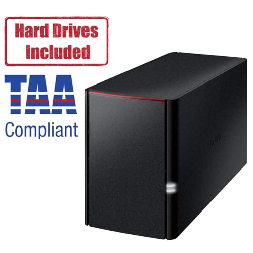 BUFFALO LinkStation 210 4TB 1-Bay NAS Network Attached Storage with HDD Hard Drives Included NAS Storage That Works as Home Cloud or Network Storage Device for Home