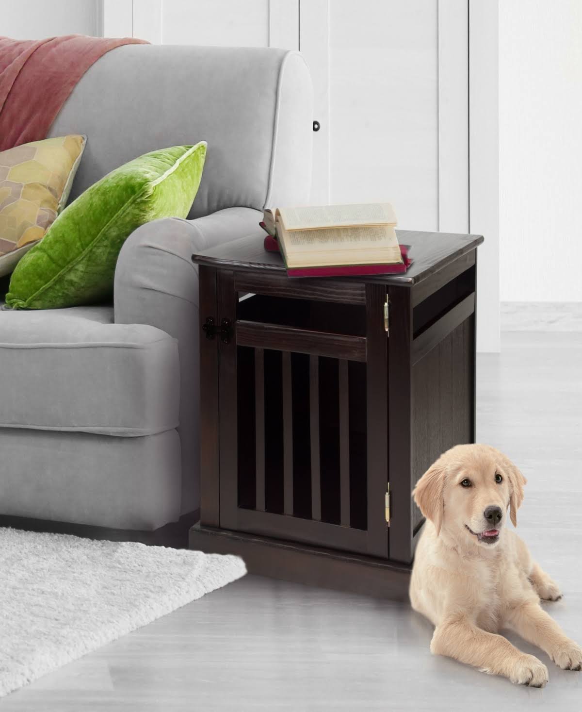 Casual Home Chappy Pet Crate with Wood Slats