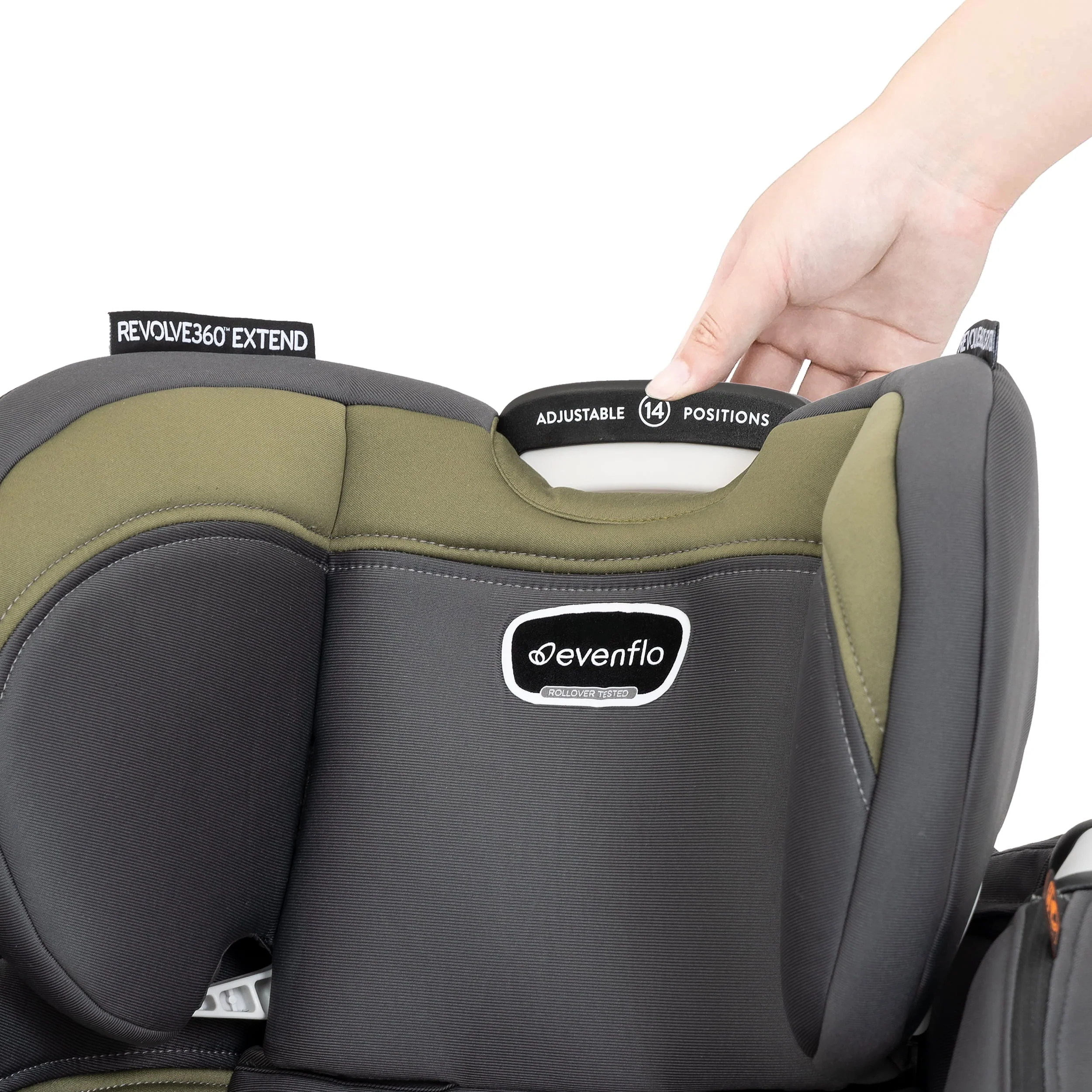 Revolve360 Extend All-in-One Rotational Car Seat with Quick Clean Cover (Revere Gray)