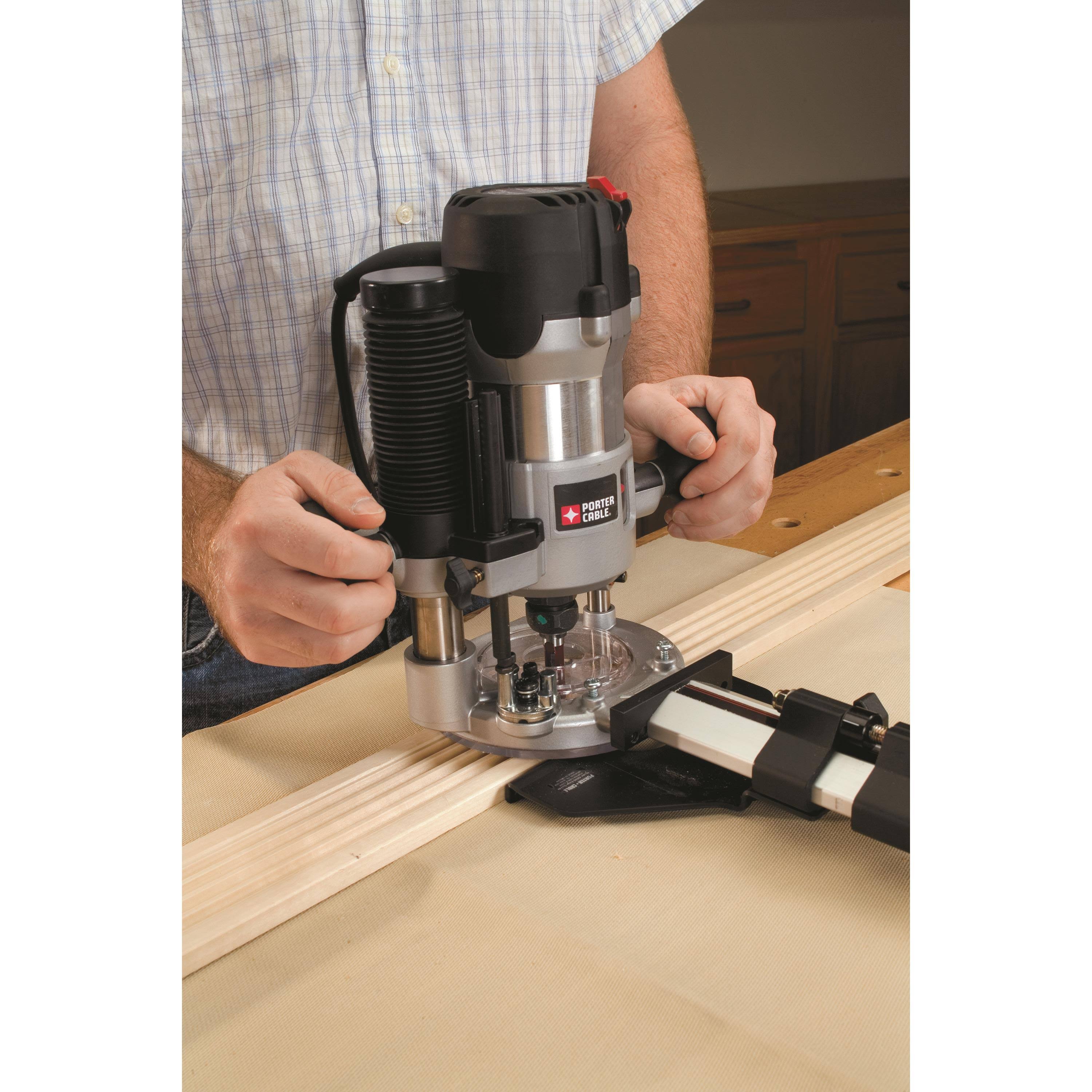 Porter-Cable 893PK Plunge u0026 Fixed Base Router Kit, 2.25 HP