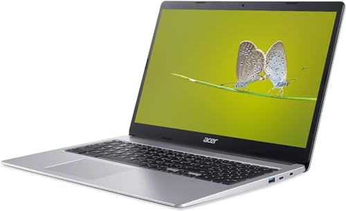 Acer 2022 15inch HD IPS Chromebook, Intel Dual-Core Celeron Processor Up to 2.55GHz, 4GB RAM, 32GB Storage, Super-Fast WiFi Up to 1300 Mbps, Chrome OS-(Renewed) (Dale Silver)