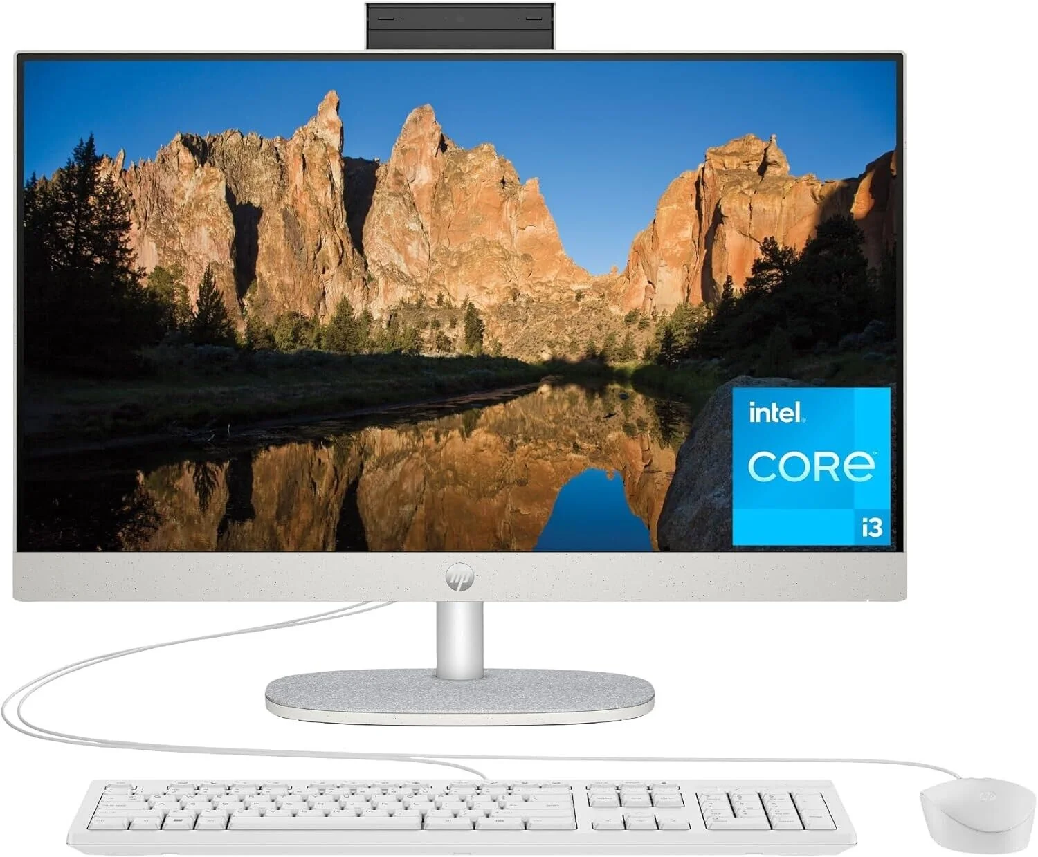 HP 23.8 inch All-in-One Desktop PC, FHD Display, Intel Core i3-N300, 8 GB RAM, 512 GB SSD, Intel UHD Graphics, Windows 11 Home, 24-cr0042 (2023) - Curated Treasures Market
