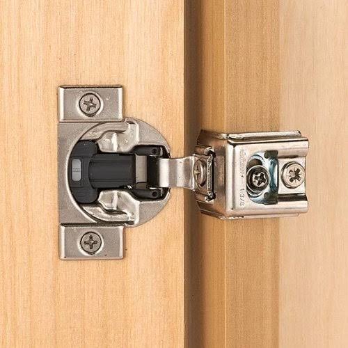 Rok Hardware 25 Pack Blum 110 Degree Compact 39C Series Blumotion 1.5 inch Overlay Screw-On Self-Closing Cabinet Hinge