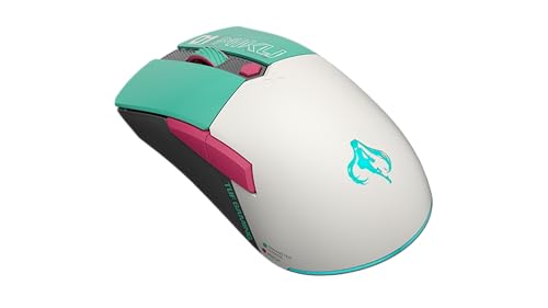 TUF Gaming Mini Wireless Mouse Hatsune Miku Edition- lightweight, ambidextrous 65g wireless gaming mouse with tri-mode connectivity, 12,000dpi sensor, and 100million-click lifespan mechanical switches