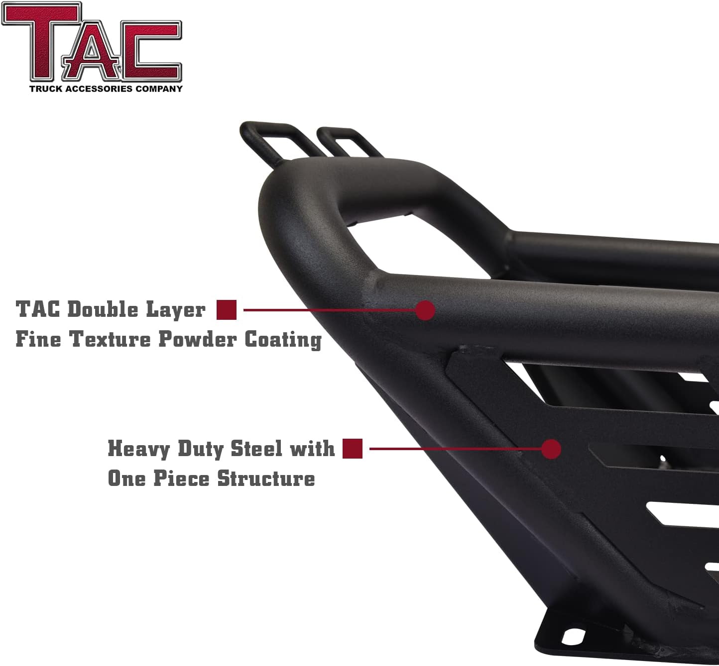 TAC Universal Spare Tire Carriers/Mount Fit for 40 inch Tire Heavy Duty Pickup Truck Bed Rack Accessories Organizer Holder Fine Textured Black