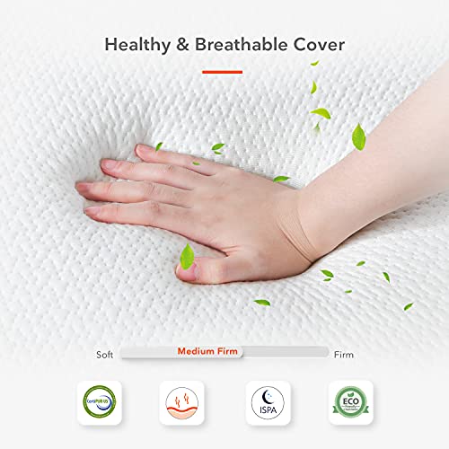 Sweetnight Full Mattress, Breeze 10 Inch Full Size Mattress, Infused Gel Memory Foam Mattresses for Cool Sleep, Supportive & Pressure Relief, Medium Firm