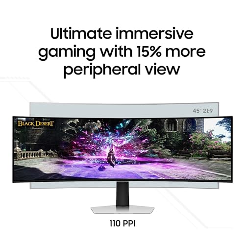 Samsung 49" Odyssey OLED (G93SC) Series Curved Gaming Monitor w QD-OLED, 240Hz, 0.03ms, DQHD, G-Sync Compatible, AMD FreeSync Premium Pro,Height Adjustable Stand,3 Yr Warranty,LS49CG932SNXZA