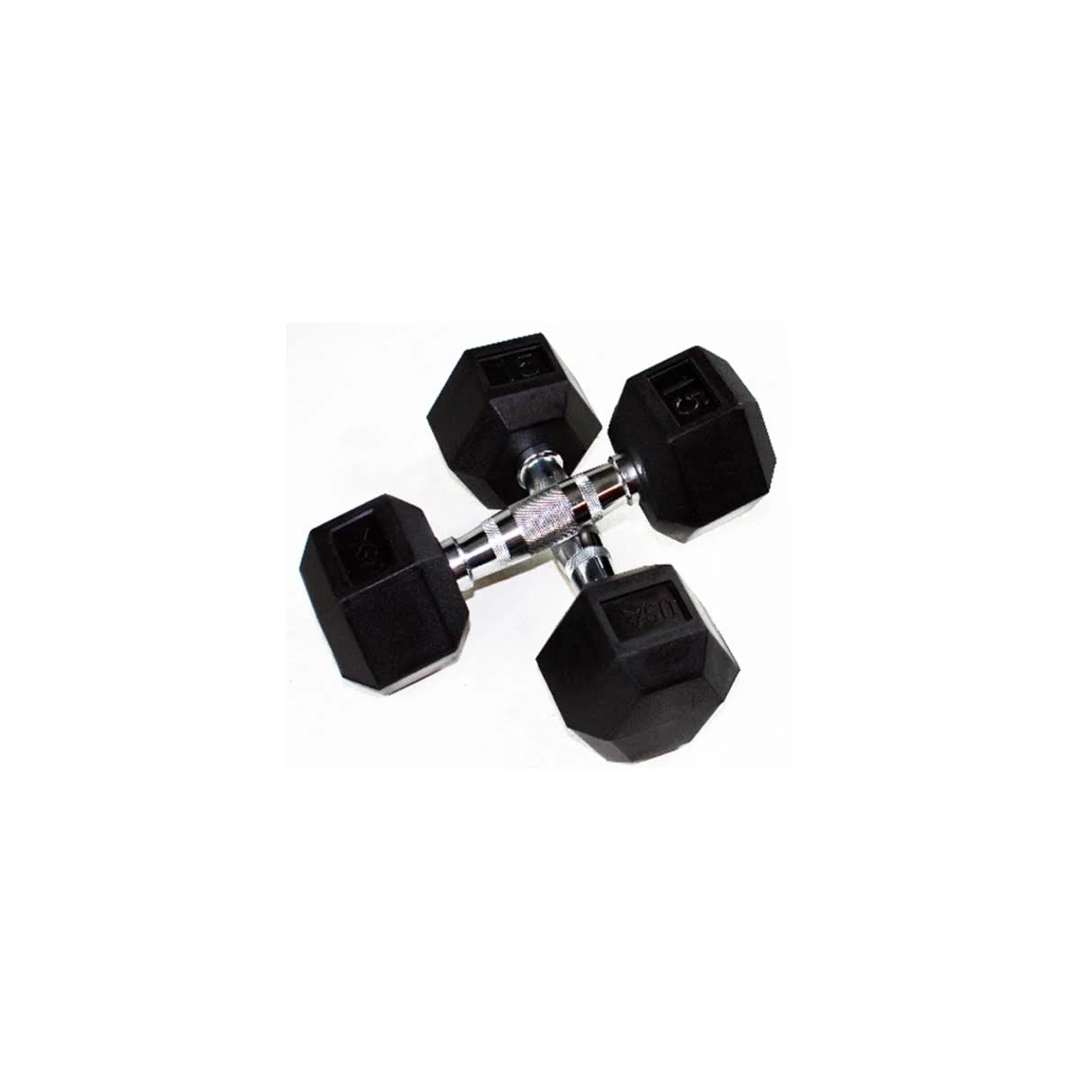 USA Sports by Troy HD-070R 70 lbs Rubber Encased Hex Dumbbells - Steel