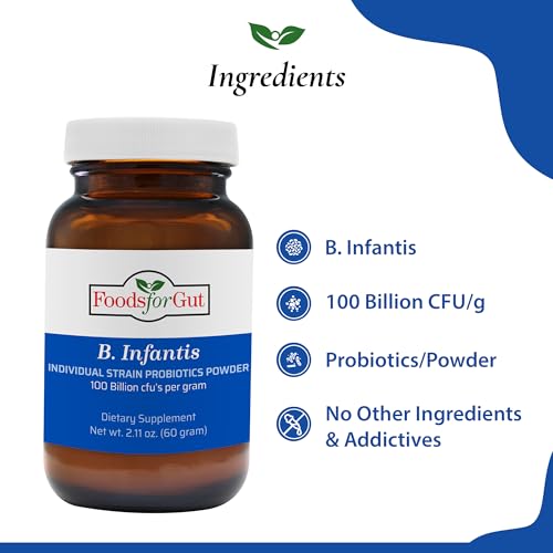 Bifidobacterium Infantis Probiotic Powder 100 Billion cfu's | Digestive & Immune Support | High Potency | B. Infantis (60 Grams)