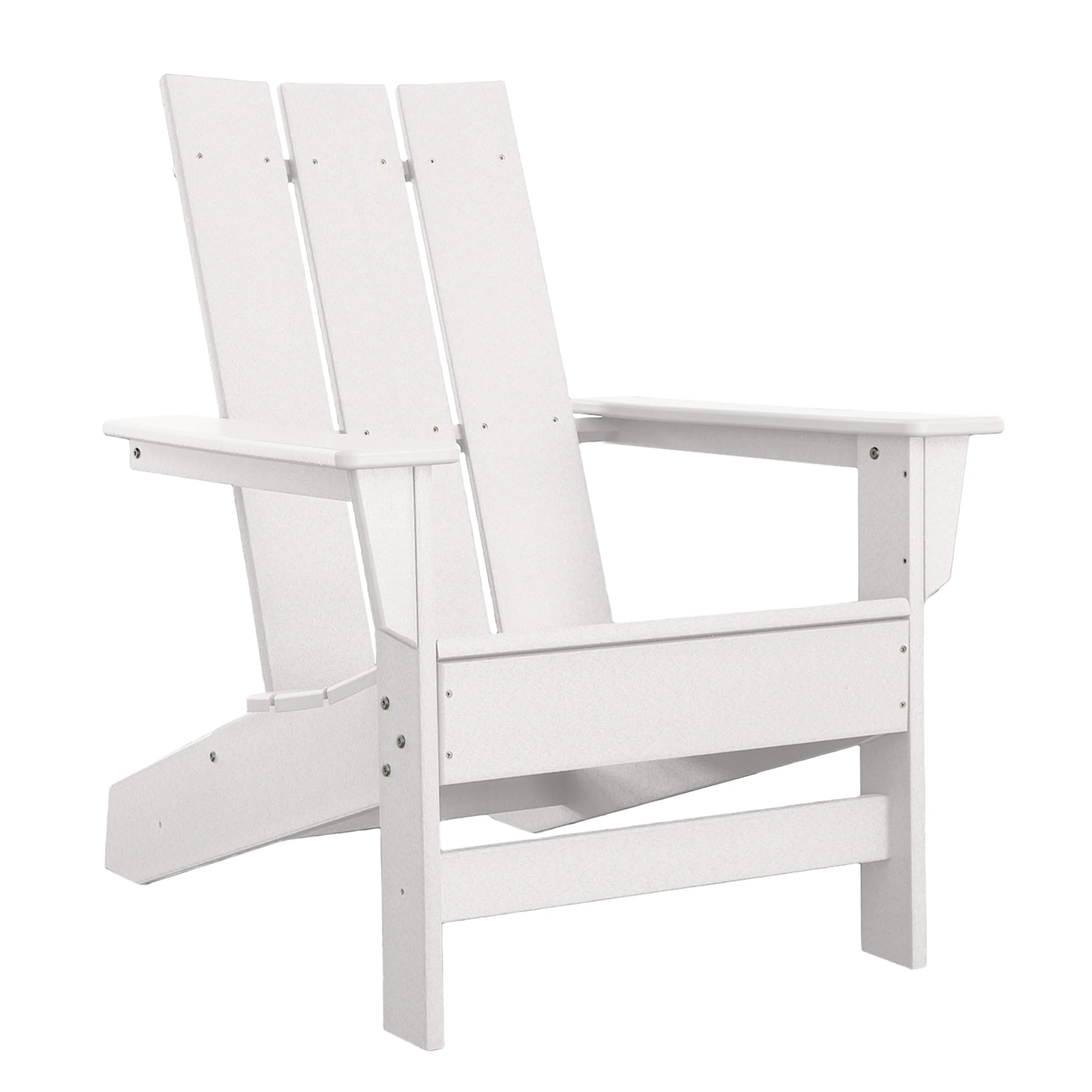 DuroGreen Aria Adirondack Chairs Made With All-Weather Tangentwood, Oversized, High End Patio Furniture for Porch, Lawn, Deck, Fire Pit, No Maintenance, Easy Assembly, Made in the USA, White