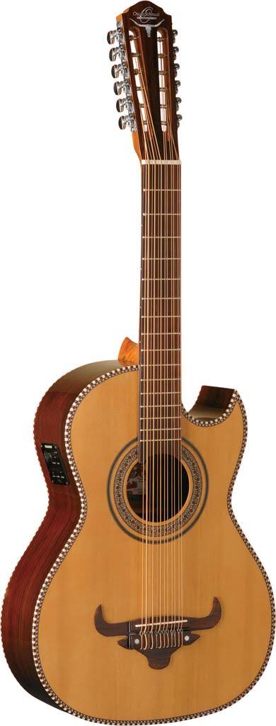 Oscar Schmidt OH52SE Acoustic-Electric Bajo Sexto w/ Deluxe Gig Bag,