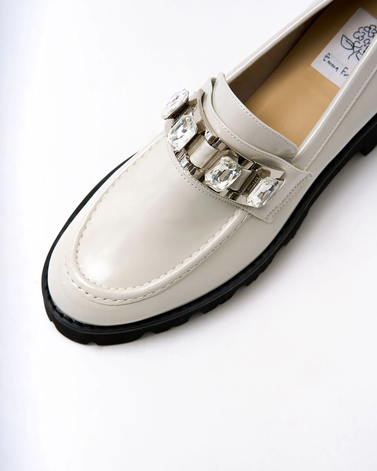 [24SS] Emma Francis Track Sole Beaded Loafers
