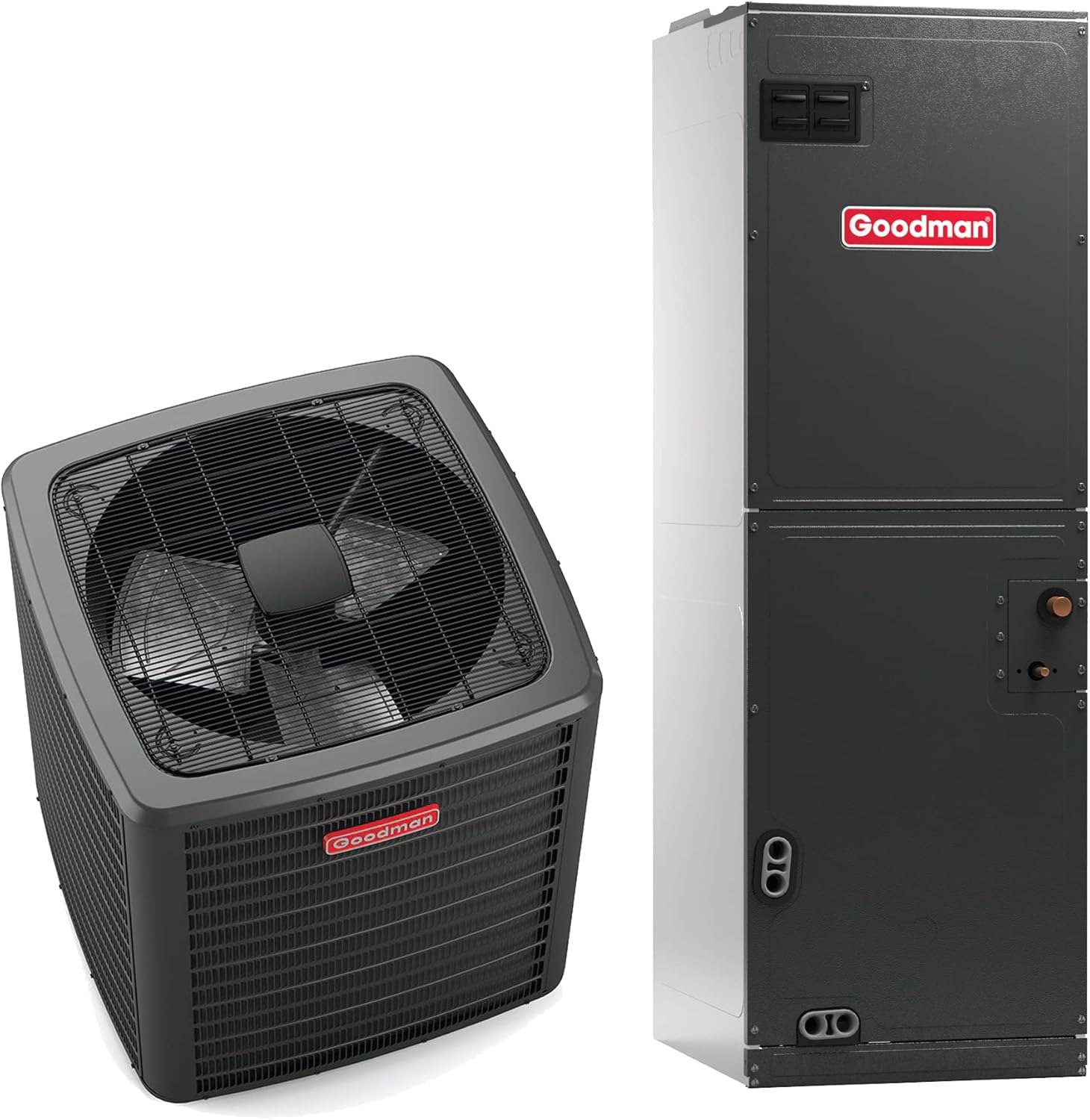 Goodman 3.5 Ton 15.2 SEER2 Heat Pump System (9-Speed Motor) - Free Thermostat Included - GSZH504210-AMST42CU14