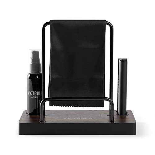 Victrola Haley Retro Bluetooth Record Player & Multimedia Center with Built-in Speakers - 3-Speed Turntable, CD Player, AM/FM Radio, 3.5mm Aux-In, Wireless Music Streaming, Black