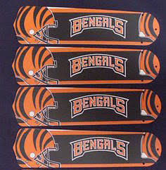 Ceiling Fan Designers 52SET-NFL-CIN NFL Cincinnati Bengals Football 52 in. Ceiling Fan Blades Only