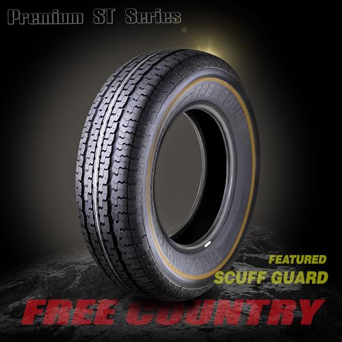 set of 2 Heavy Duty Trailer Tires ST205/75R15 205 75 15 10-Ply Load Range E Steel Belted Radial w/Scuff Guard