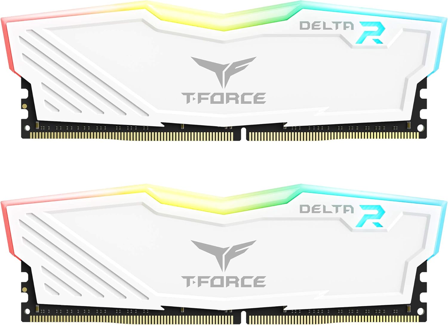 TEAMGROUP T-Force Delta RGB DDR5 32GB Kit (2x16GB) 6400MHz (PC5-51200) CL40 Desktop Memory Module Ram (White) for Z690 - FF4D532G6400HC40BDC01