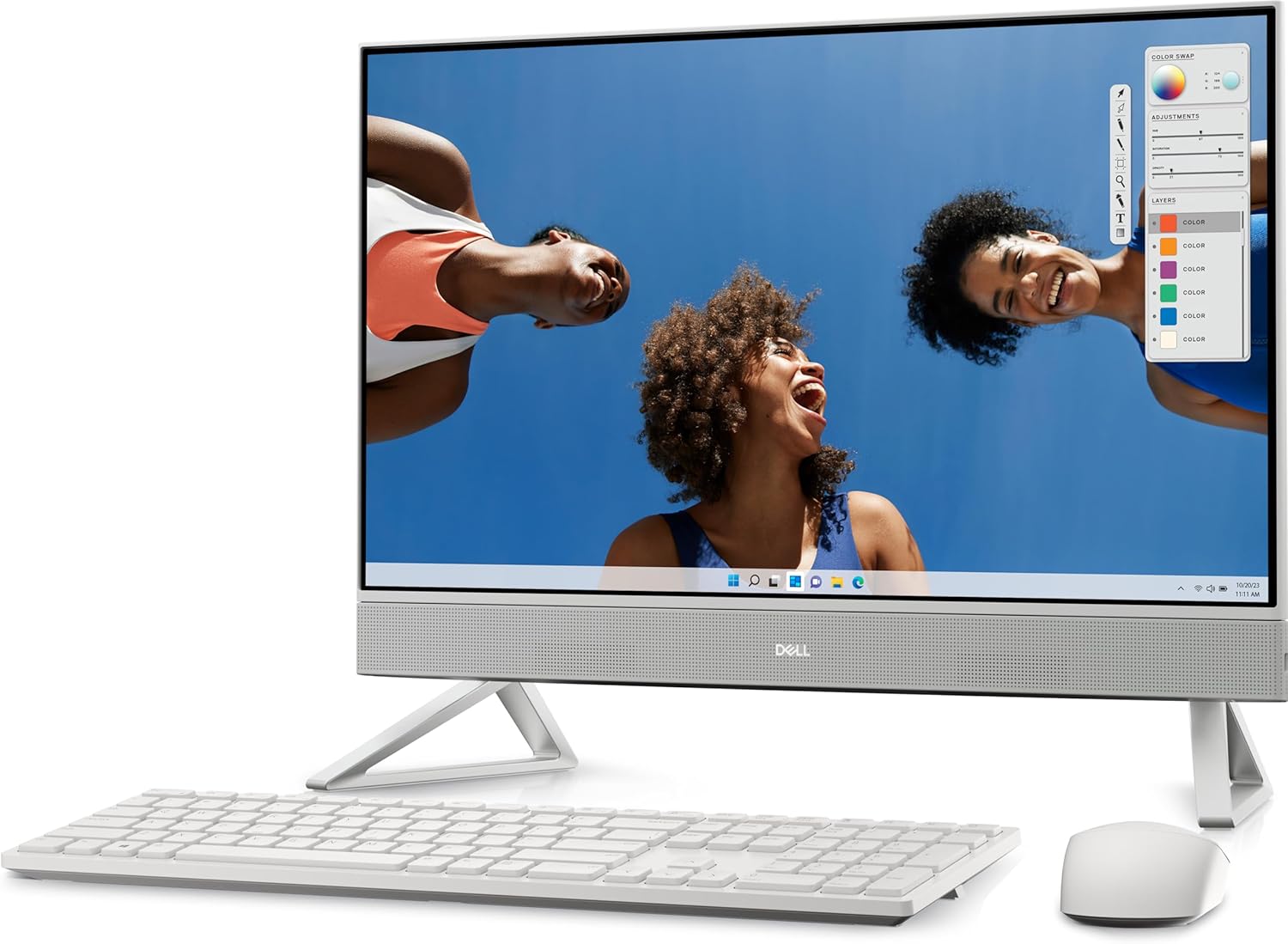 Dell Inspiron 5420 23.8" FHD Touchscreen All-in-One Desktop - 13th Gen Intel Core i7-1355U 10-Core up to 5.0 GHz, 16GB RAM, 512GB NVMe SSD + 1TB HDD, Intel UHD Graphics, Windows 11 Home, White