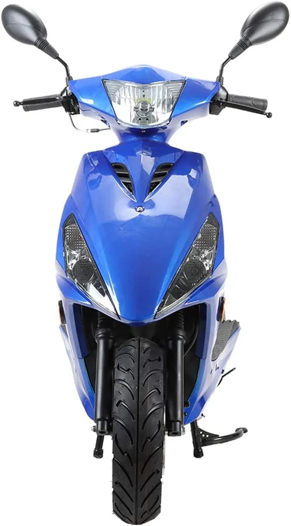 X-Pro Brand New 150cc Gas Powered Moped Scooter, 10" Aluminum Wheels Electric Start Large Headlights