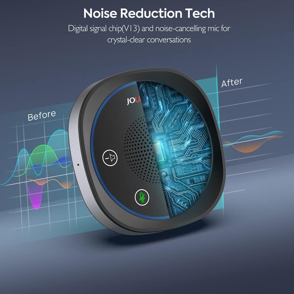 USB Speakerphone， Omnidirectional Computer Speaker with Microphone,Plug and Plays Portable Speaker with for Holding Meetings Anywhere with Immersive Sound Pack of 2