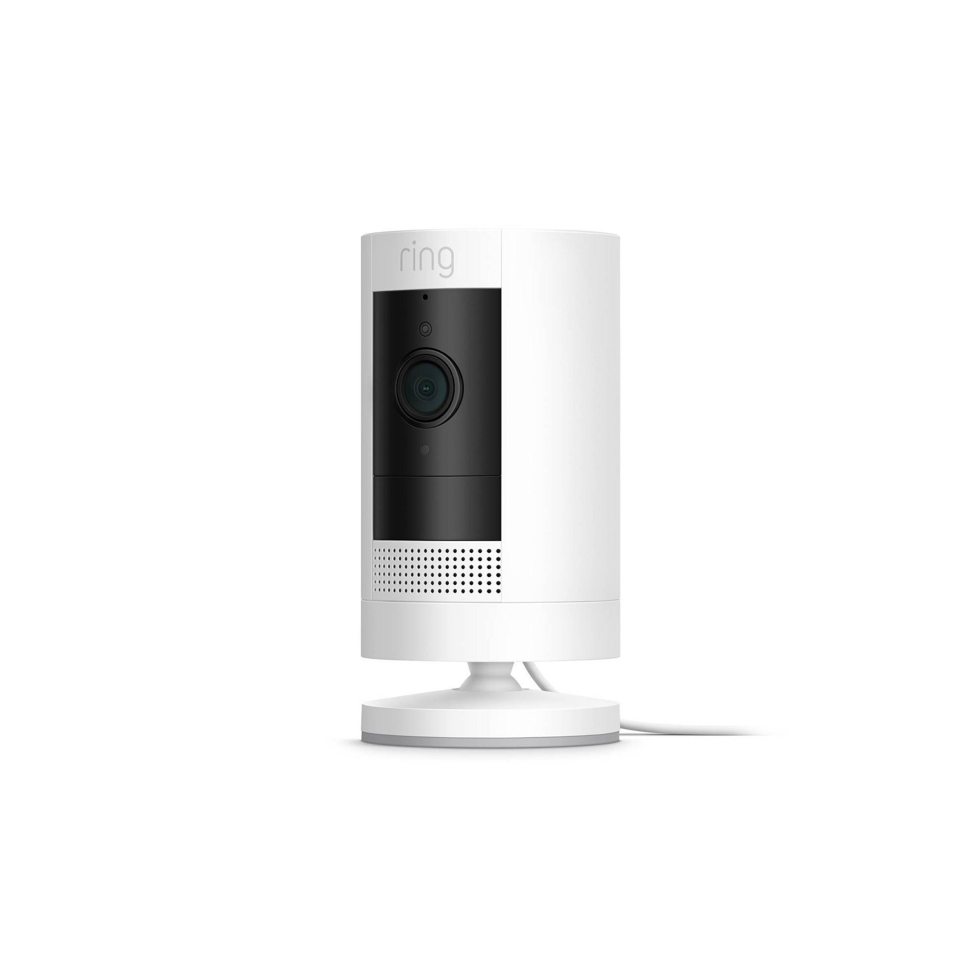 Ring Stick Up Cam Plug-In Security Camera White
