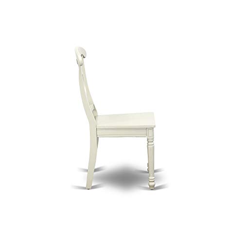 East West Furniture Vancouver 9 Piece Set Includes an Oval Dining Table with Butterfly Leaf and 8 Kitchen Chairs, 40x76 Inch, VAKE9-LWH-W