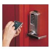 Kaba E-Plex E5731 Electronic Pushbutton and Prox Card Lock | Satin Chrome