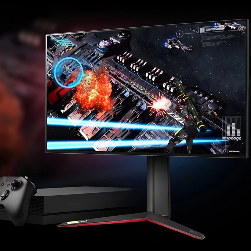 Open Box LG 27GP950-B 27" Ultragear UHD (3840 x 2160) Nano IPS Gaming Monitor w/1ms Response Time, 144Hz Refresh Rate, NVIDIA G-SYNC Compatible and AMD FreeSync Pro, DCI-P3 98% VD HDR 600, Black