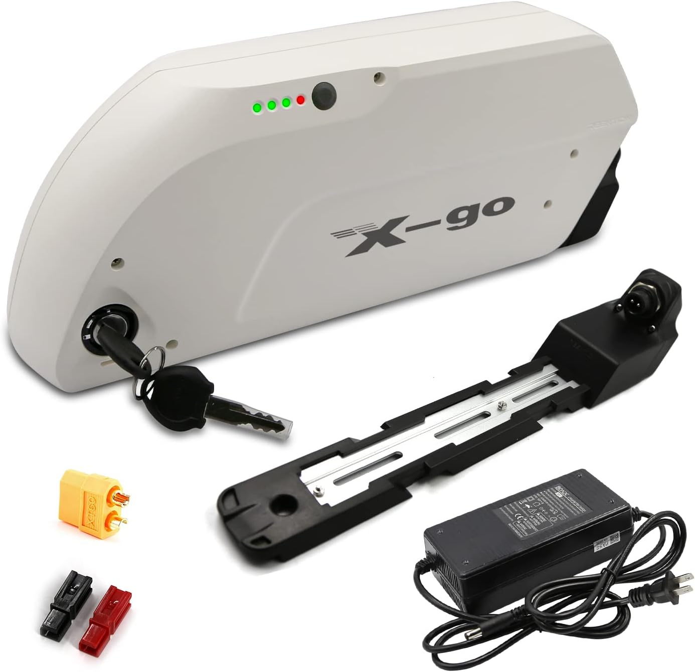 X-go 48V Ebike Battery 13AH Lithium Battery Pack with Charger, Electric Mountain Bike Replacement Battery for 1000W 750W 500W 350W 250W Bicycles Motor (48V 13Ah Upgrade Version)