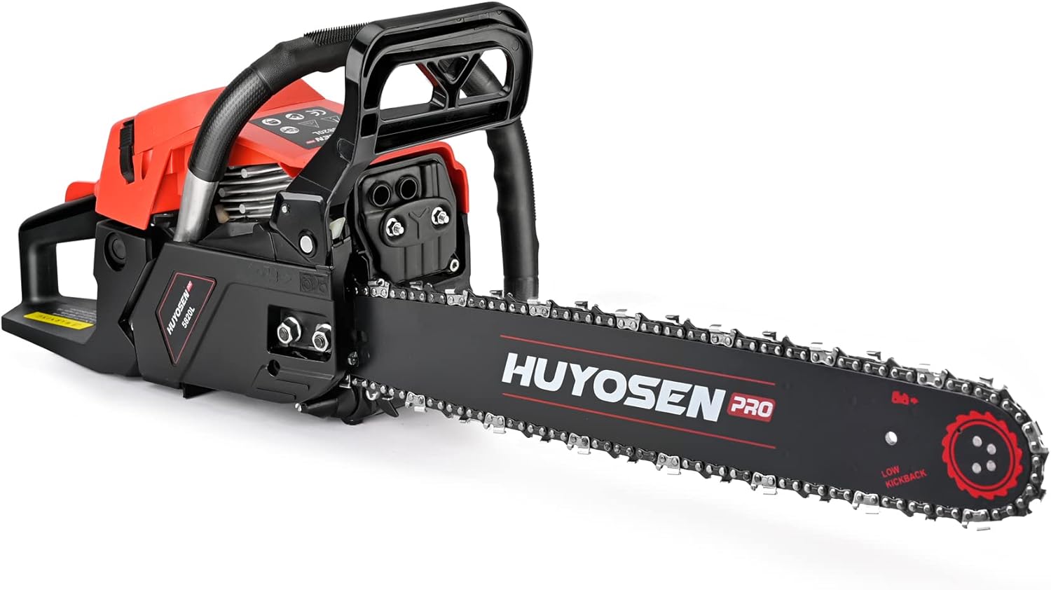 HUYOSEN PRO Gas Chainsaw,58CC 2-Cycle Latest Updated Gasoline Powered Chain Saws, 20-Inch Chainsaw, Handheld Cordless Petrol Trees Chainsaw Gas for Wood Farm Garden and Ranch Forest Tree Cutting