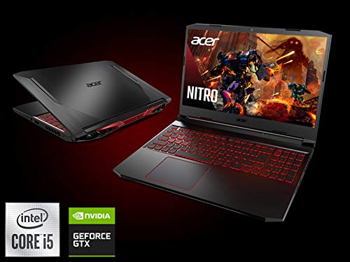 Acer Nitro 5 AN515-45-R83Z Gaming Laptop, AMD Ryzen 5 5600H Hexa-Core Processor | NVIDIA GeForce GTX 1650 | 15.6" FHD 144Hz IPS Display | 8GB DDR4 | 256GB NVMe SSD | WiFi 6 | Backlit Keyboard