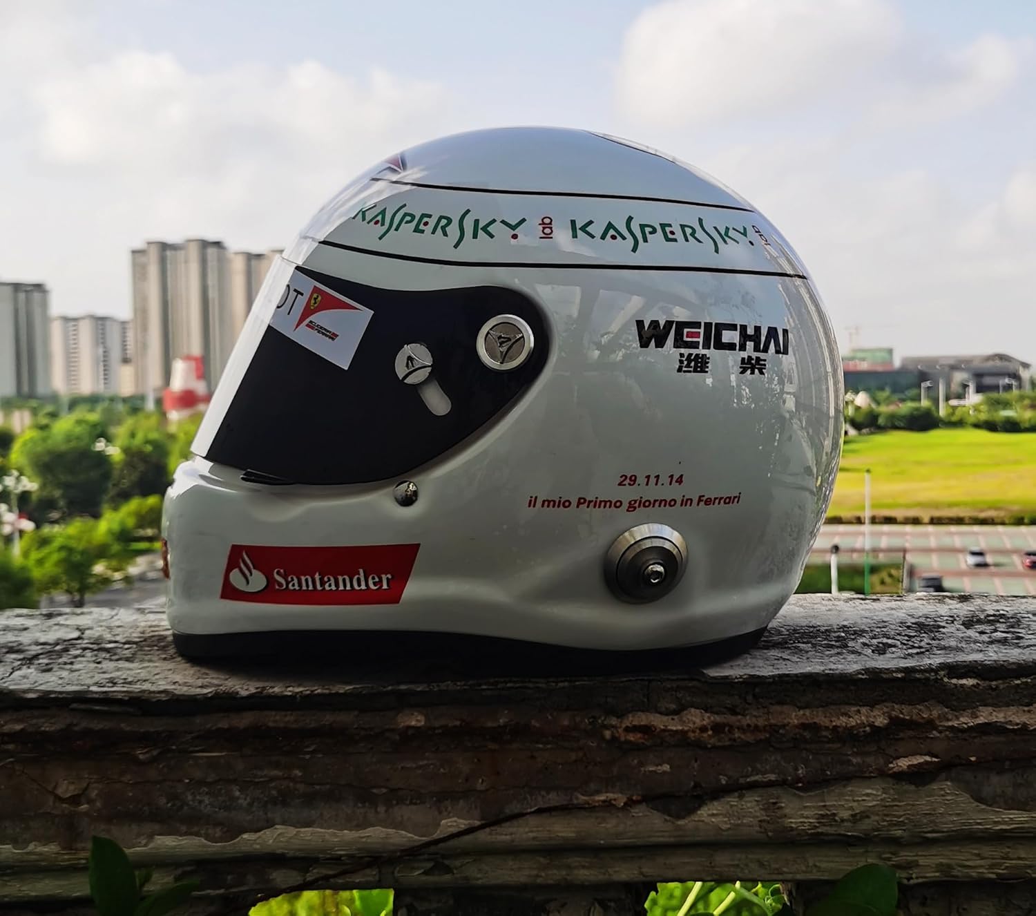 QJ 2015 S VETTEL F1 HELMET HAND-PAINT FULL SIZE 1:1